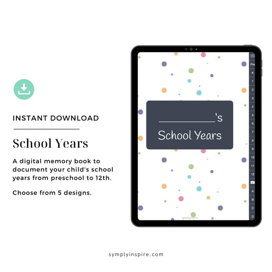 Digital School Years Memory Book