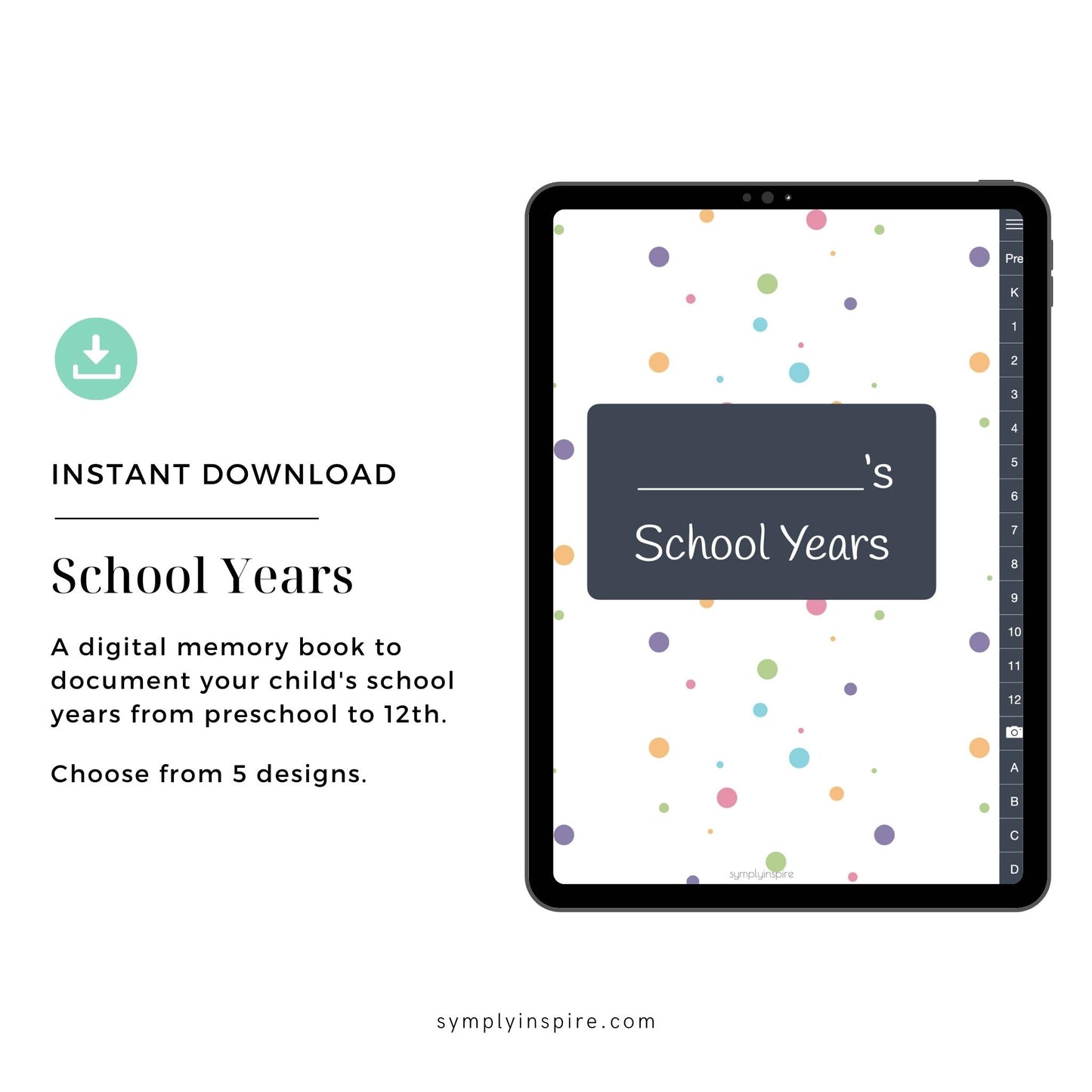 Digital School Years Memory Book